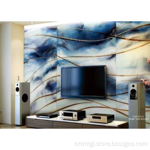 13mm Background Decorative Glass Wall Panels With Ocean The